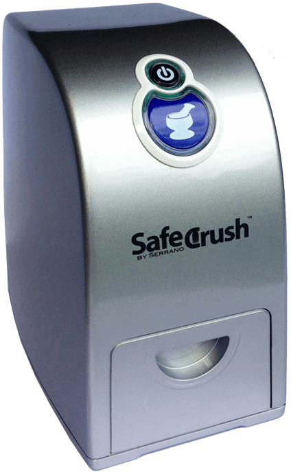 SafeCrush Electric Pill Crusher Angle View